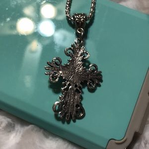 jeep girl glam Jewelry - Silvertone cross necklace jeep girl glam Jewelry - Silvertone cross necklace